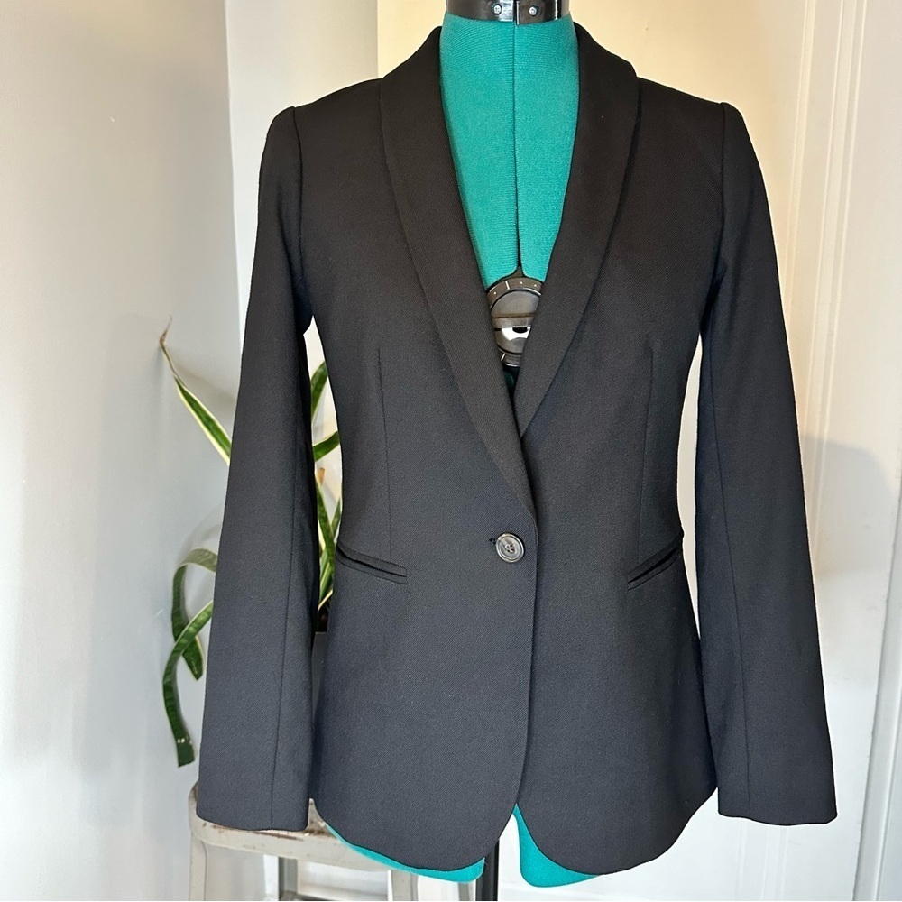 Black classic one button J. Crew Blazer